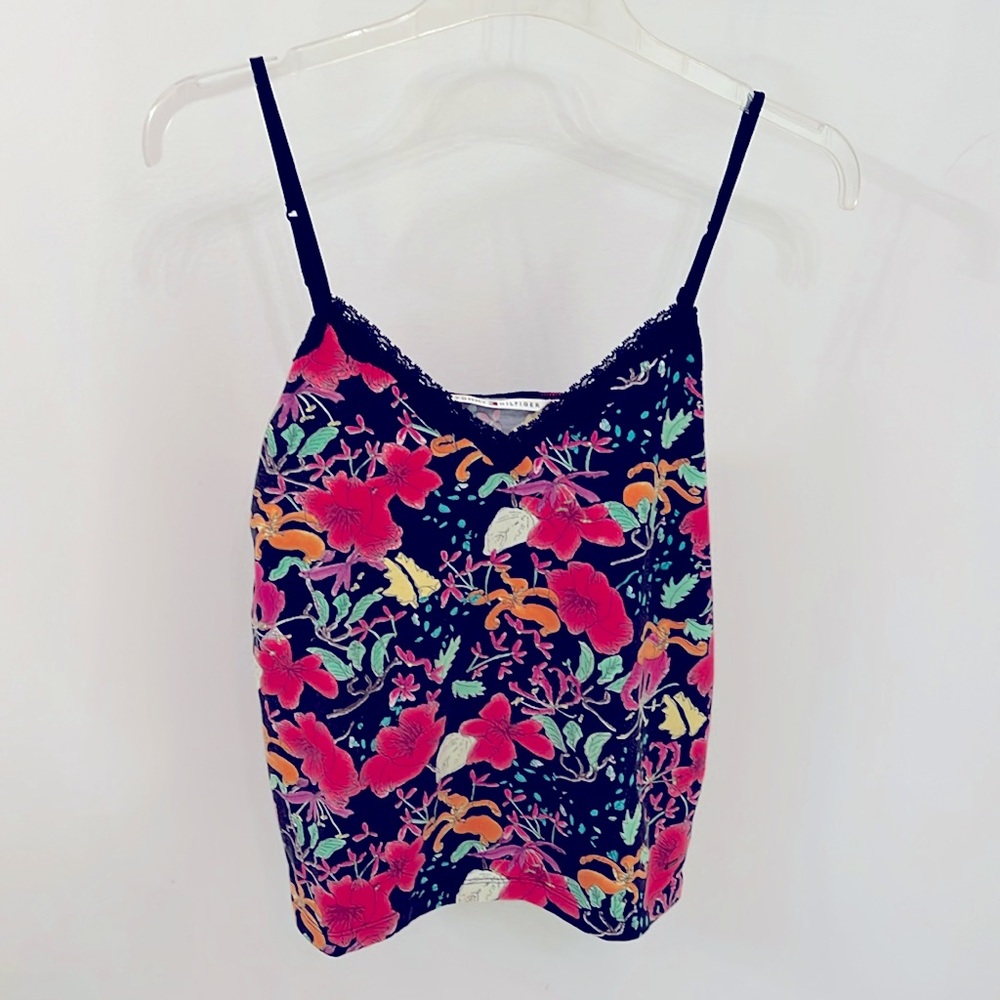 Tommy Hilfiger Lace Floral Print Top